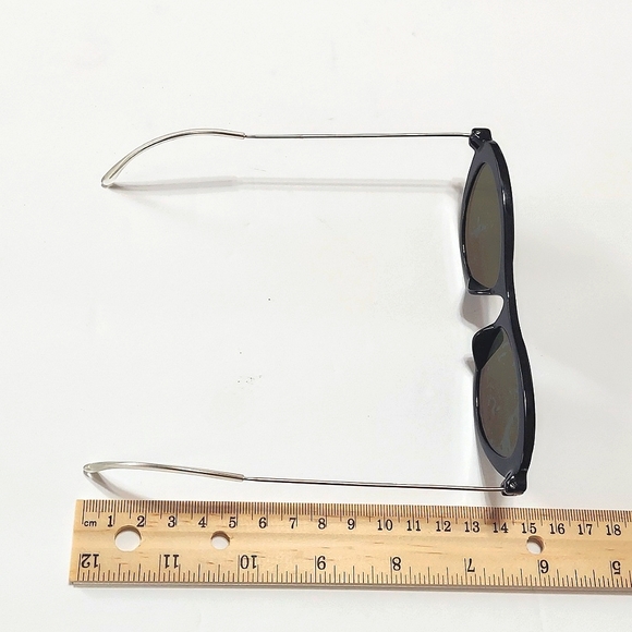 NWOT Prada Jet Black Ladies Cat Eye Frame Slim Arm Sunglasses - Picture 4 of 10